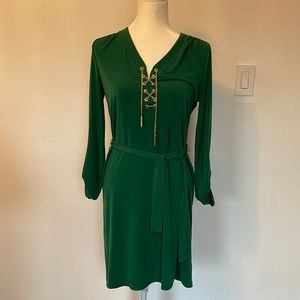 Micheal Kors Green Stretch Jersey Dress Size Small(4-6)
